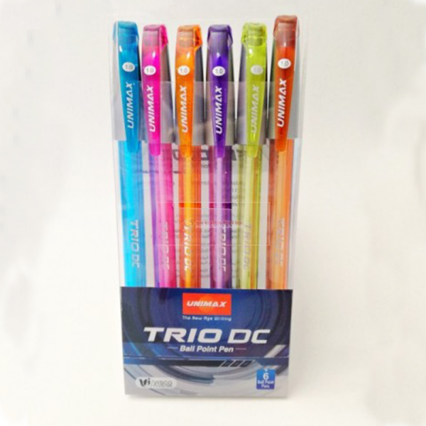 Pochette de 6 stylo a bille Trio DC - Unimax