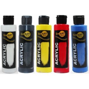 Coffret 5 Couleur acrylique 130Ml -Smart