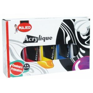 Coffret 5 Tubes Acrylique 75ml - Majed