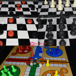 Jeu 3 en 1 – Échecs, Dames et Ludo
