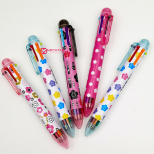 Lot de 6 Stylos à Bille Motifs Fleurs